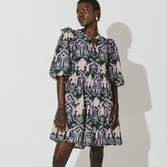 NWT Cleobella Camden Casablanca Ruffle Hem Influencer Famous Women Dress XSmall - Picture 5 of 14